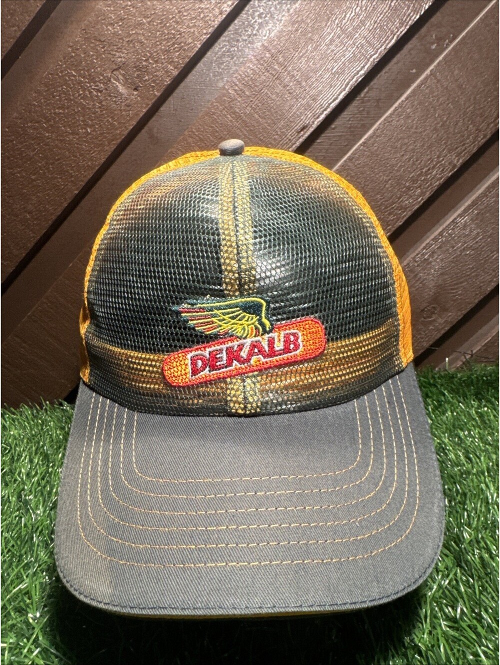 Vintage DEKALB Seed Corn Hat Cap K-Products All Full Mesh Trucker Snapback USA